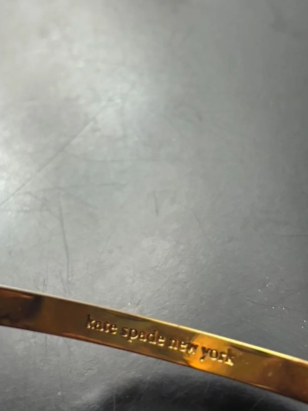 *Sold*Kate Spade New York Pink & Gold Heart Bangle Bracelet 💖✨ - Picture 4 of 4